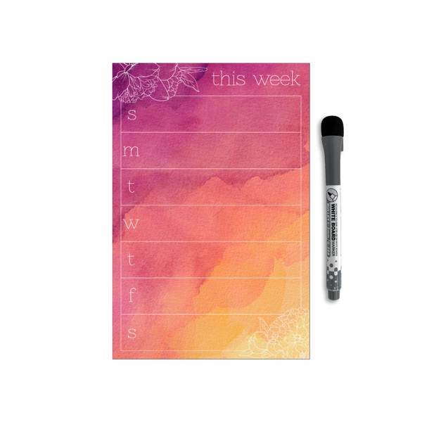 Dry Erase Weekly Calendar Planner Sticker Decal | Removable &