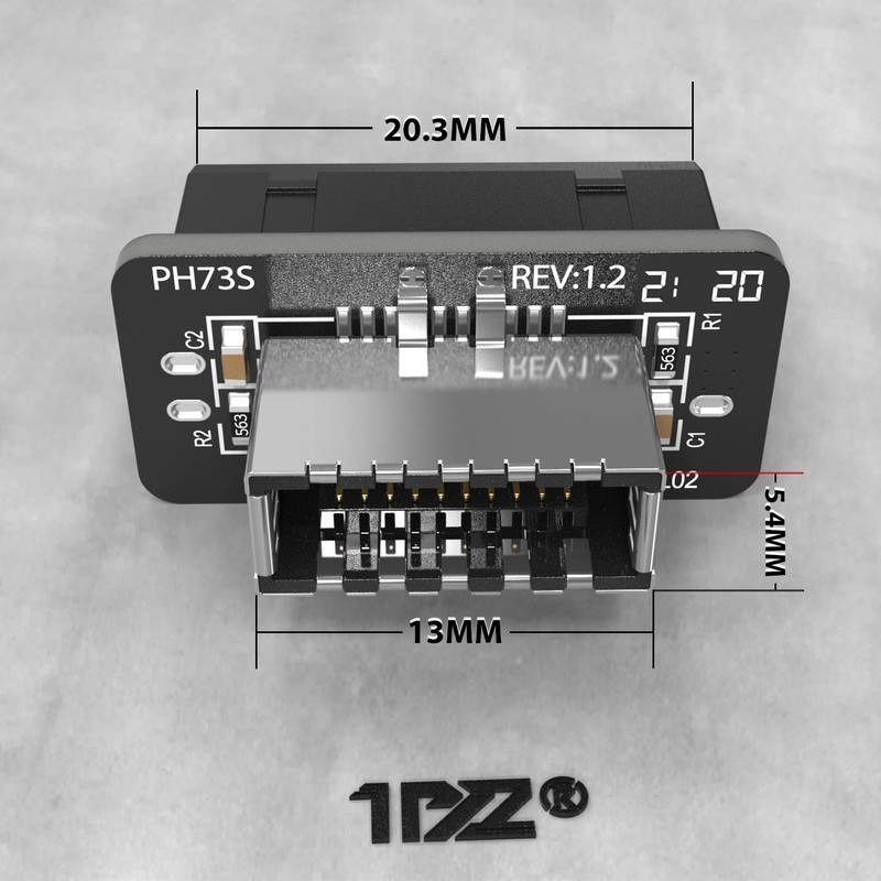 1PZ AU2-M02 USB Front Panel Adapter Vertical USB C Header