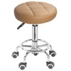 IBVIVIC PU Leather Rolling Stool Height Adjustable Round Swivel Stools