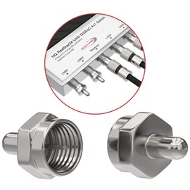 RedStar24 SAT F Termination Resistor Set - 75 Ohm F-Connector End Resistor - Compatible with Multiswitches, LNB, Tuners & Sockets - Satellite End Resistor - Pack of 10, Silver