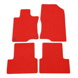 Unbranded Fit For 09-14 Acura TSX Red Floor Mat Carpet Nylon Front & Rear Anti-slip 4PCS