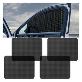 DUSCOKE 4PCS Car Side Window Sunshade, Block UV Rays Privacy Protector Car Static Cling Film Sticker, Reusable Washable Auto Shade Stickers for Heat Glare Protection, Window Film for Most Cars
