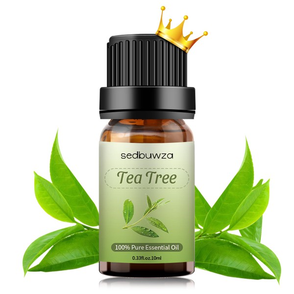 Sedbuwza Tea Tree Essential Oil, 100% Pure Organic Tea Tree Aromatherapy Gift Oil for Diffuser, Humidifier, Soap, Candle, Perfume