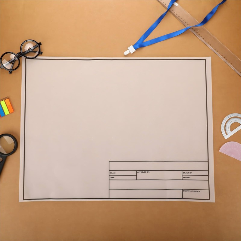 Geyee 10 Sheets Architectural Vellum Paper Translucent White Vellum Sheets