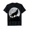 Wolf in moon light - Cool full dog pup howling