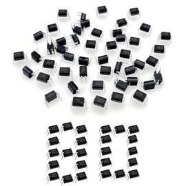 80pcs Optocoupler PC817, 2.54mm Spacing 4 Pins for DIY DIP-4, PC817C Optocoupler Single Channel, PC817C Optocoupler DIP Installation (80)