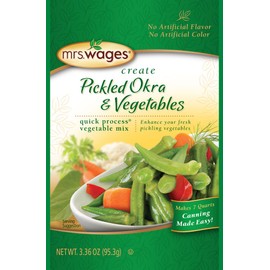 Mrs Wages Create Pickled Okra and Vegetables, 3.36 Ounce Quick Process Vegetable Pickling Mix