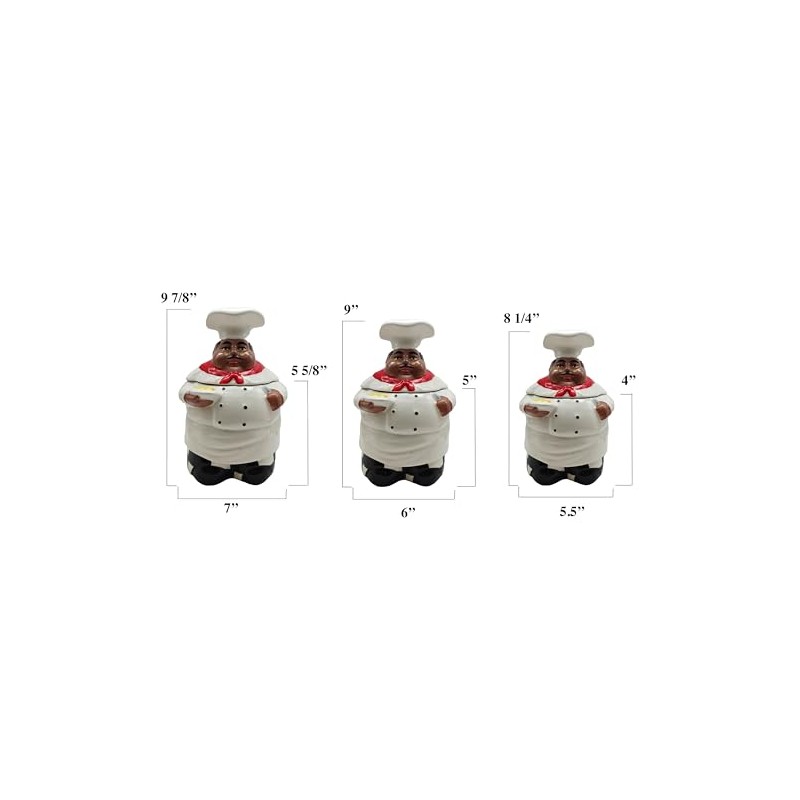 Happy Chef Collection by ACK (3PC CANISTER SET)