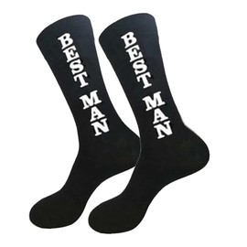 Men's Groom Socks Groomsman Gifts For Men Him Wedding Proposal Funny Novelty Socks Great Gift for Men Women (CA/US, Alpha, Medium, Regular, Regular, 1, Best Man)