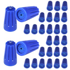 VILHTL 22AWG-12AWG Waterproof Wire Electrical Connectors Outdoor Seal Electrical Twist Nuts Caps Cable Terminal Connector for Landscape Light Irrigation Valves Wet Location Installation（Blue，30 Pcs）