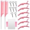 Coldairsoap 17 Pieces Hair Parting Tools Set, Included 8 Pieces