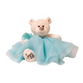 KINNEX COLLECTIONS SINCE 1997 20" Teddy Bear with Dress and Sweet 16" Embroidery (Centerpiece) B16831A-3(Pink)