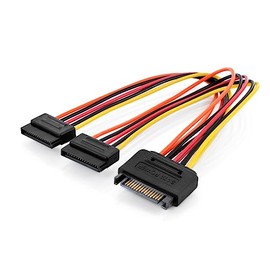 Assmann Electronic ak-430405 – 003-M Internal 0.3 m SATA 2 x 15-Pin SATA Black, Red, Yellow Power Cable