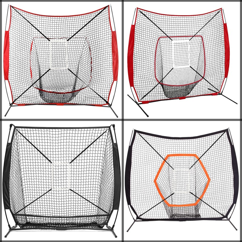 AOLIGEIJS Baseball Net Adjustable Strike Zone Target… (Strike Zone, White)