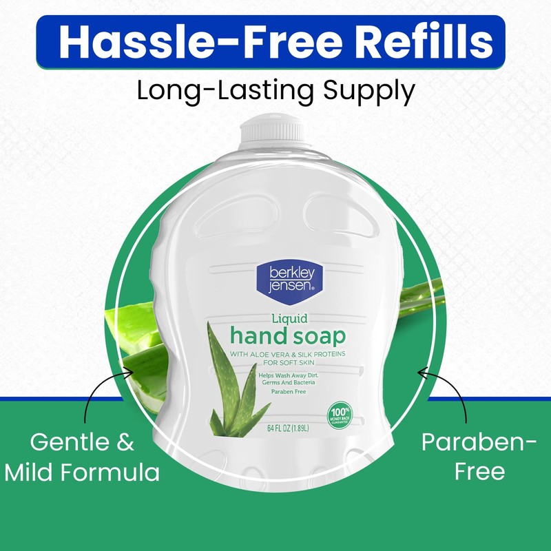 Berkley Jensen Liquid Hand Soap Refills with Aloe Vera -