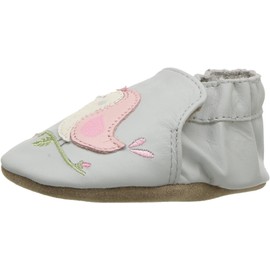 Robeez Baby Girls and Unisex Soft Soles Slip-Resistant Crib Shoes Slippers Moccasins for Infant and Toddler -Bird Buddies - 12-18 Months