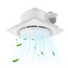 yanliangvich Bathroom Exhaust Fan with Light, 8 Inch Exhaust Fan