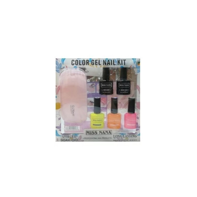 Miss Nana Kit Gel Color Esmalte Semipermanente Miss Nana