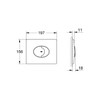 GROHE 38506SH0 Skate Air WC Wall Plate for Horizontal Installation