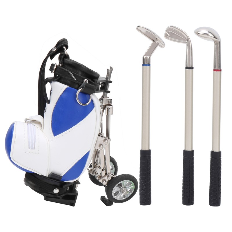 Desktop Golf Pen Set 3 Ballpoint Pens and Mini Bag