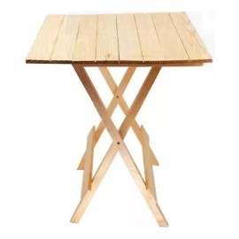Didakta Mesita Armable De Madera, Plegable Mesa De Servicio 75x56x57