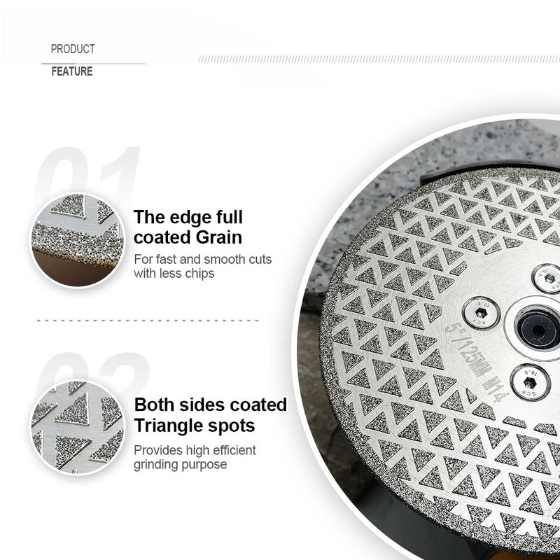 SHDIATOOL Diamond Grinding Disc for Granite Marble Diamond Cutting Wheel