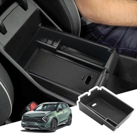 BIBIBO Storage Box for Kia Sportage NQ5 2022-2024 (Automatic Transmission), Centre Console Organiser with Non-Slip Mat, Centre Armrest, Console Shells Armrests, Car Armrest Rest