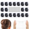 WUBAYI 40PCS Invisible Bun Nets,Hair Nets for Women Buns,Invisible Elastic