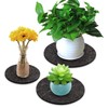 wortek Filzuntersetzer rund für Vasen Blumen Glas - 6er Set
