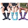 Join The Alpaca Revolution Alpaca-Striped Breathable Knee Socks (X-Large, Black)