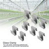 50pcs Stainless Steel Greenhouse Overlap S Clips Durable Glass Frame