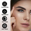 Eyebrow Pencil Waterproof Eyebrow Pencil 2-in-1 Dual-Ended Eyebrow Pencil (Black)