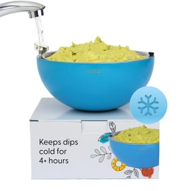 Vora Dip Chiller Bowl 35 Oz Stainless Steel - Keeps Chilled Serving Bowl Cold for 4+ Hours - Ideal for Guacamole & Chilled Dips Bowl for Parties and Hosting Moments That Matter