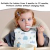 PewinGo Disposable Bibs 50 Packs & Baby Weaning Bibs, Easy