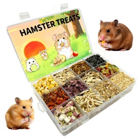 Jwizyotr Hamster Treats 15 PCS Rat Treats Hamster Chews for Gerbils Sugar Glider (Small)