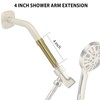 HOMYEP Shower Arm Extender 4 Inch Straight Extension Pipe Arm