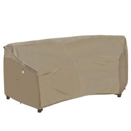 Heavy Duty Outdoor Sectional Sofa Cover, 85"X85" Waterproof 100% 600D Patio Sectional Couch Cover, V-Shaped Lawn Patio Furniture Cover