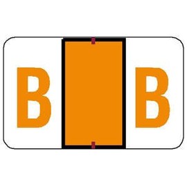 15/16"H x 1-1/2"W Light Orange Tab & Jeter Compatible 1" Alpha Label 'B' (500/Roll) - TBBS-91122