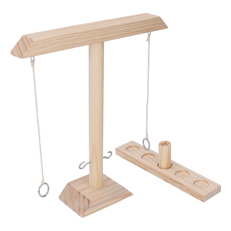 Hook and Ring Game Beautiful Wooden Interactive Desktop Toss Game