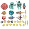 31Pcs DIY Space Spaceship Themed Glowing Home Wall Sticker Luminous