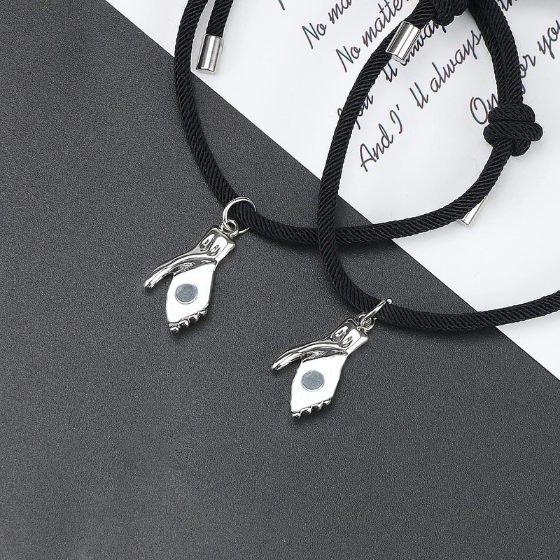 free-space Couple Magnetic Bracelets with Heart Attraction Bell Mutual Bracelets