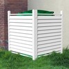 Qikdesign 36"W X 45"H Reinforced White Vinyl Privacy Fence Screen