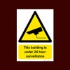 This building is under 24 hour surveillance Plastic Sign with