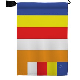 Buddhist Garden Flag Set Mailbox Hanger Religious Faith Hope Grace Peace Dove Christian Religion Easter Small Decorative Gift Yard House Banner Double-Sided Made In USA 13 X 18.5