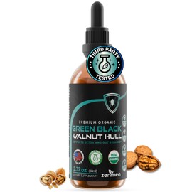 Zenmen Organic Green Black Walnut Hull Tincture - Highly Potent Formula for Immune Support and Source of Antioxidants - 2.32 oz / 60ml, Vegan, Manufactured in The USA
