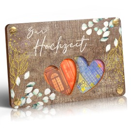 Frexpor Wedding Money Gift - Elegant Wedding Gifts for Bride and Groom - Money Gifts Packaging - Wedding Gift Money Gift (Wood Grain)