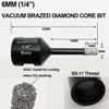 SHDIATOOL Diamond Core Drill Bits 2PCS 1/4 Inch for Porcelain