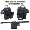 Chyaidach 16-Pockets Tool Belts for man with Suspenders, Detachable &