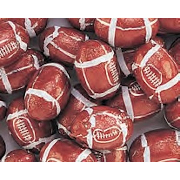 Foiled Milk Chocolate Footballs 1LB Bag
