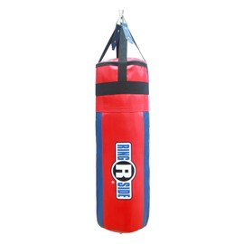 Ringside Apex Heavy Bag, Punching Bag for Boxing Training and Workout, Silver and Black, 100 lbs, Includes Nylon Straps and Hanging Clip